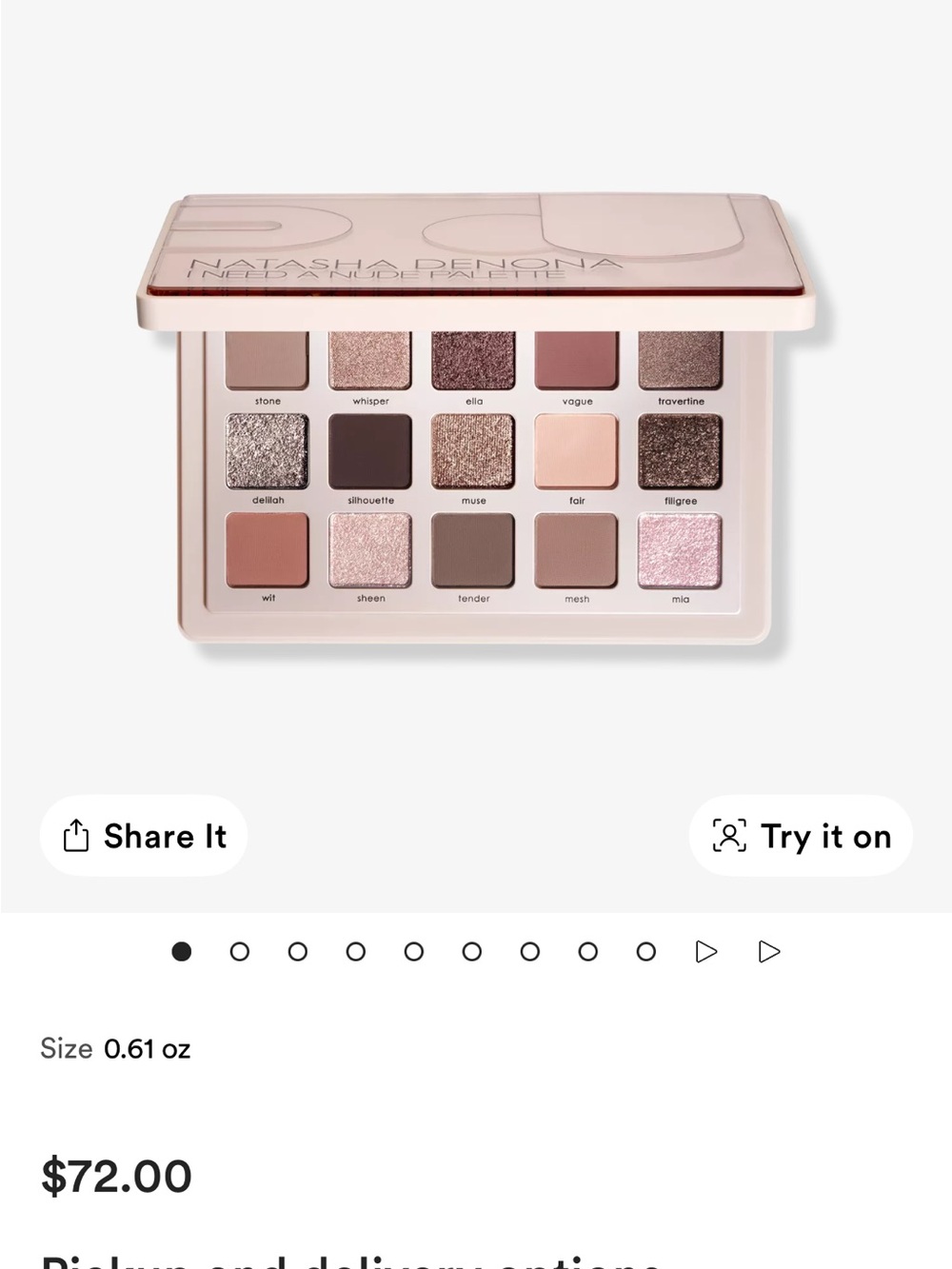 Natasha Denona Blush & Taupe 15-Shade Eyeshadow Palette